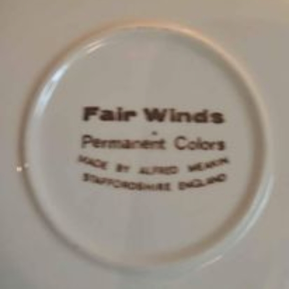 set staffordshire england Fair winds NY harbor 1830 connected China cups Saucers - Picture 3 of 7